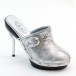 Brand New Studded Buckle Belt High Heel Mules Shoes