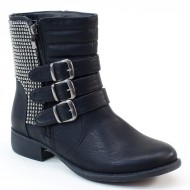 Brand New Brieten Buckle Straps Zip Concealed Bead Short Boots