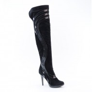 New Brieten Women's Stiletto Heel Platform Thigh High Dress Boots