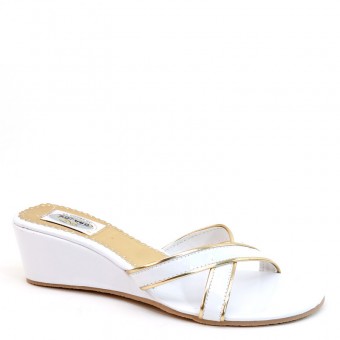 Brieten Brieten Women Cross Strappy  Platform Slide Wedge Sandal