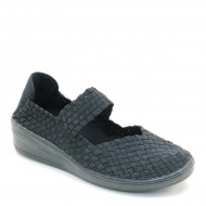 New Brieten Women's Instep Strap Elastic Thick Sole Comfort Shoes