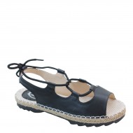 New Brieten Women's Lace-up Cut-out Comfort Straw Sole Casual Sandals