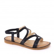 New Brieten Women's Rhinestones Comfort Flat Sandals