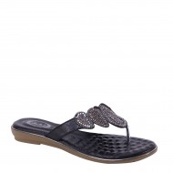 New Brieten Women's Rhinestones Flip Flop Slide Sandals