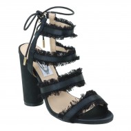 New Brieten Women's Lace-up Chunky Heel Sandals
