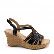 Brand New Ladies' Sandals Cross Strap Hemp Wedge Heel Sandals