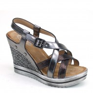 New Brieten Women's Cross Strap Buckle Platform Wedge Comfort Sandals