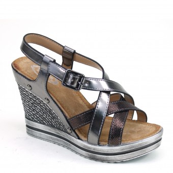 New Brieten Women's Cross Strap Buckle Platform Wedge Comfort Sandals
