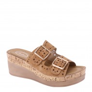 New Brieten Women's Platform Wedge Slide Sandals