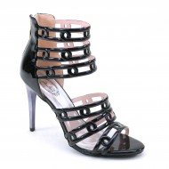 New Brieten Women's Ankle Strap Back Zipper Strappy High Heel Dress Party Evening Sandals