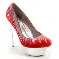 Women's High Heel Platform Evening Red Wedding shoes