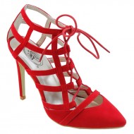 New Brieten Women's  Strappy Lace-up Pointed Toe Sexy Hight Heel Dress Sandals