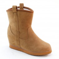Brand New Brieten Synthetic Suede Hide Wedge Heel Ankle Boots Winter Boots