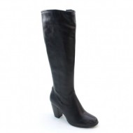 New Brieten Women's Zipper Low Chunky Heel Knee High Boots