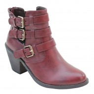 Brand New Brieten Womens Buckles Chuncky heel Short Boots