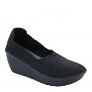 New Brieten Women's Woven Slip on Wedge Heel Comfort Shoes