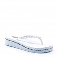 Women's Comfort Beach Flip Flop White Wedding Shoes for Bride