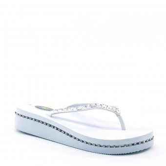 Women's Comfort Beach Flip Flop White Wedding Shoes for Bride
