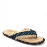 New Brieten Women's Thong Artificial Fur Flat Winter Comfort Slipper