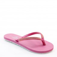 New Brieten Women's Rhinestone Flat Comfort Beach Flip Flops