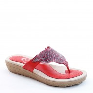 Brand New Brieten Women's Rhinestone Butterfly Pattern Thick Sole Flip Flops Sandals