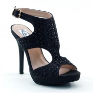 New Brieten Women's Rhinestone Slingback Peep Toe High Heel Dress Party Sandals Evenings