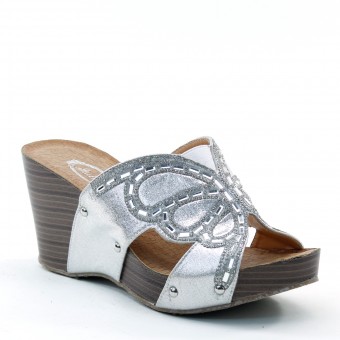 Brand New Brieten Women's Rhinestone Butterfly Open Toe Platform Wedge Sandals