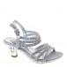 New Brieten Women's Buckle Rhinestone Strapy Heart Kitten Heel Slingback Dress Sandals