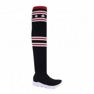 Brieten Women's Knitted Stretch Socks Boots Over The Knee Sport Sneakers Shoes