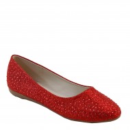 New Brieten Women's Rhinestone Gliter Flat Pumps