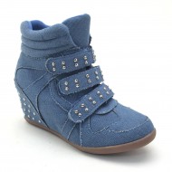 New Brieten Women's Studded Hook-Loop Ankle Boots Fashion Sneaker