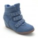 New Brieten Women's Studded Hook-Loop Ankle Boots Fashion Sneaker